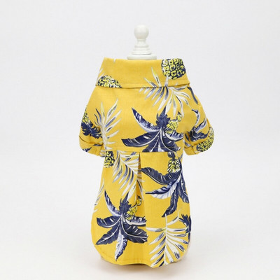 Lemmikkoerte suvine Hawaii rannariided Vest Õhukesed särgid Riided Lemmiklooma lilleline T-särk väikesele kassikoerale Teddy puudli varustus