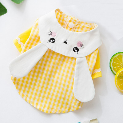 Ρούχα για σκύλους για μικρά σκυλιά Ανοιξιάτικο και Καλοκαίρι πουκάμισο για κουτάβι κουνέλι Χαριτωμένο καρτούν Ρούχα με δύο πόδια για γάτα Λεπτά ρούχα για κατοικίδια για σκύλους