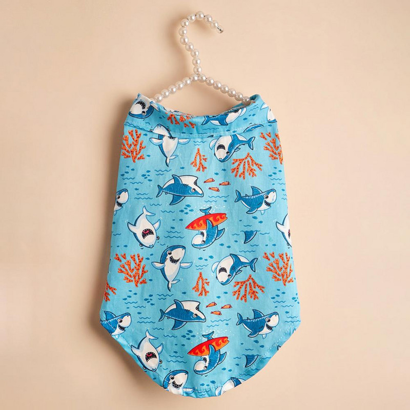 Útulné módne psy a mačky s krátkym rukávom, žiarivé farebné blúzky pre domáce zvieratá, mäkké na vonkajšie použitie