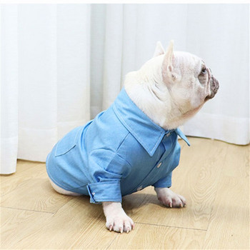 Ρούχα γαλλικού μπουλντόγκ Καλοκαιρινό πουκάμισο σκυλιών Poodle Bichon Pomeranian Schnauzer Pug Ρούχα Ουαλικής Corgi Στολή σκύλου Παλτό ένδυσης για κατοικίδια