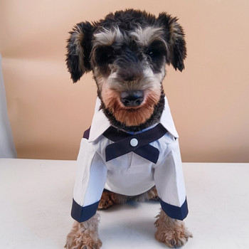 Γαλλικό μπουλντόγκ πουκάμισο Καλοκαιρινή γάτα κουτάβι Ρούχα για μικρό σκύλο Παλτό Πομερανίας Μαλτέζικη Μπισόν Πουντλ Schnauzer Ρούχα για σκύλους πατημασιά