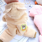 Koerte kombinesoonid soojad Hund Kleidung sügis- ja talveriided väikestele koertele lemmikloomade riided 2022 Velvetist nelja jalaga puuvillane jope