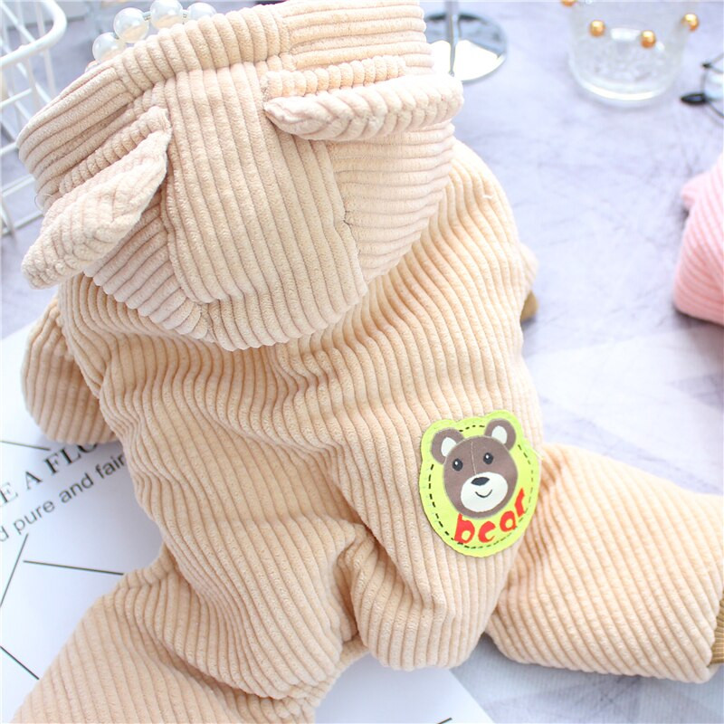 Koerte kombinesoonid soojad Hund Kleidung sügis- ja talveriided väikestele koertele lemmikloomade riided 2022 Velvetist nelja jalaga puuvillane jope