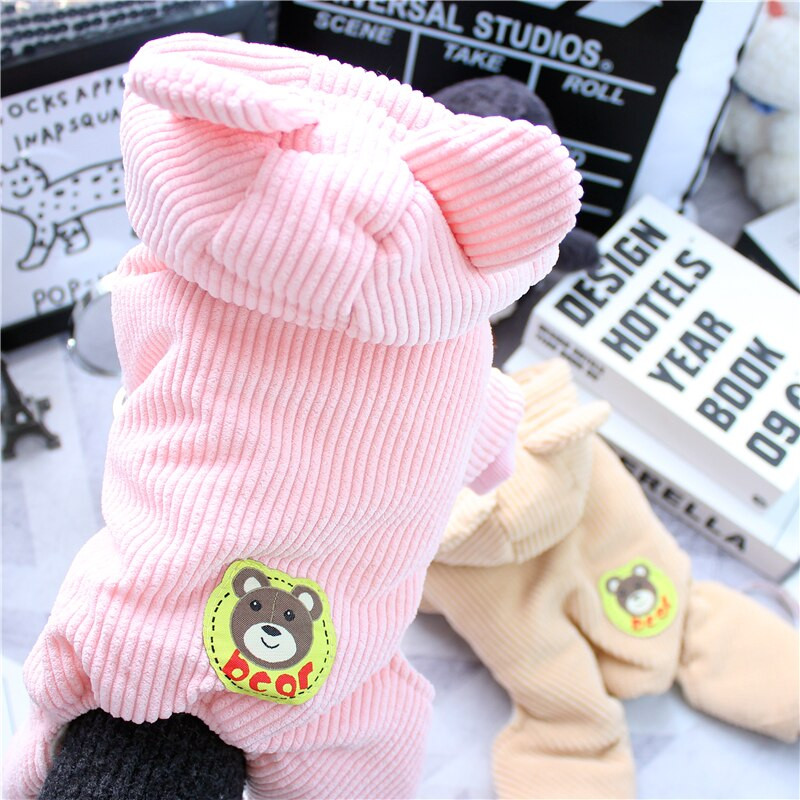 Koerte kombinesoonid soojad Hund Kleidung sügis- ja talveriided väikestele koertele lemmikloomade riided 2022 Velvetist nelja jalaga puuvillane jope