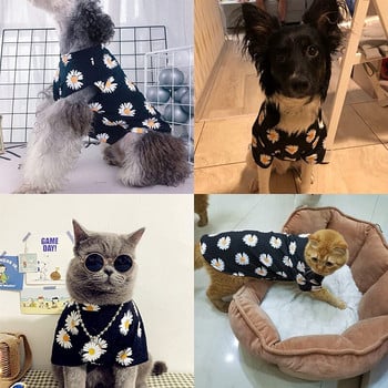 Benepaw Flower Printed Small Dog Shirt Удобна, дишаща, разтеглива, лека еластична дреха за кученца за домашни любимци Може да се пере в пералня