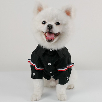Πουκάμισο για σκύλους κατοικίδιων ζώων Καλοκαιρινά ρούχα για μικρά μεσαία κουτάβια σκυλιά Ρούχα παλτό Γάτα Schnauzer Γιλέκο Κοστούμια Γαλλικό μπουλντόγκ Pug BNC05