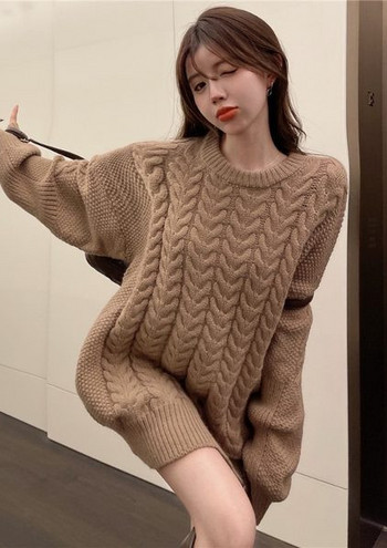 Дамски пуловер  за бременни жени с овално деколте