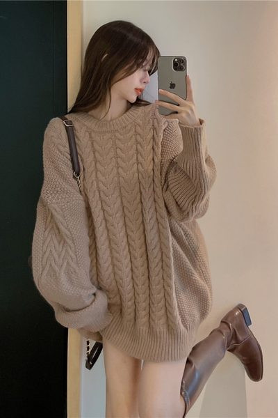 Γυναικείο πουλόβερ για εγκύους με οβάλ λαιμόκοψη