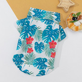 Îmbrăcă-te cu imprimeu moale în stil Hawaii pentru animale de companie, câine, pisică, tricou Decor pentru acasă