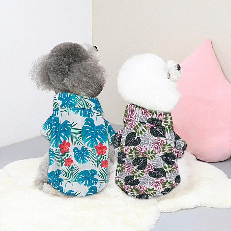 Îmbrăcă-te cu imprimeu moale în stil Hawaii pentru animale de companie, câine, pisică, tricou Decor pentru acasă
