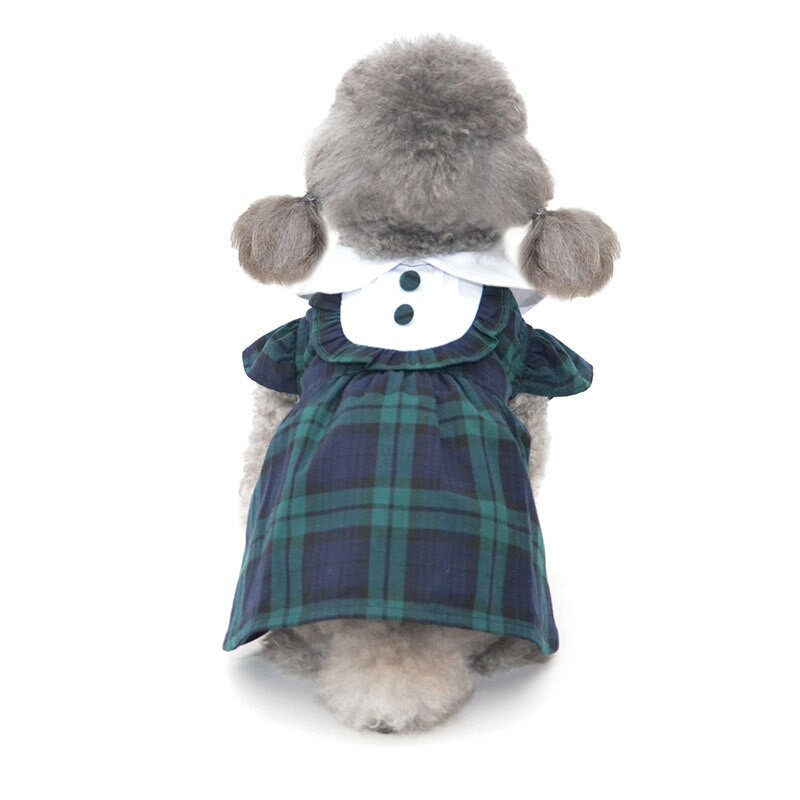 Suknelė šunims Vasariniai naminiai drabužiai kačių šuniukų suknelės Jorkšyro bichon pudelis Pomeranijos šunų drabužiai saulės kepurė, kostiumai