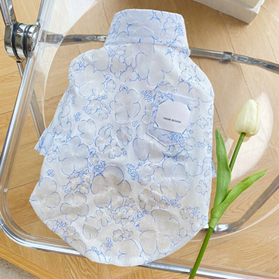 Ljetna tanka odjeća za pse Majica s cvijećem Cool i udobna mačka Štene Šnaucer Bišon Odjeća za male pse Odjeća