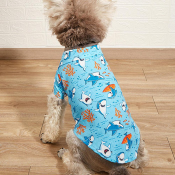 Ρούχα εκτύπωσης κινουμένων σχεδίων Protect Skin Fashion Κοντό μανίκι Κοστούμια σκύλου που δεν ξεθωριάζουν άνετα για καθημερινή χρήση