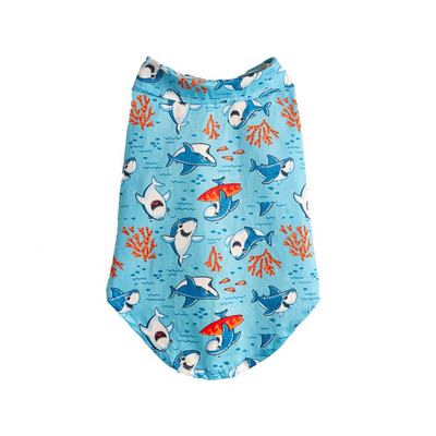 Protejează pielea Moda cu mâneci scurte Imprimarea desenelor animate Costum de câine care nu se decolorează Confortabil pentru purtarea zilnică