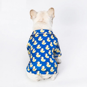 Χαριτωμένο μικρό πουκάμισο για σκύλους με μπλε πιτζάμες για σκύλους Πολυτελή ρούχα για σκύλους για κατοικίδια 2020 Super Soft for Chihuahua Yorkies Puppy Ρούχα