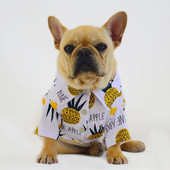 Haine pentru câini pentru buldog francez, imprimare în stil Hawaii, cămașă subțire pentru câini pentru pug corgi, moda respirabilă, primăvară, vară, animale de companie.