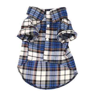 HILIFE Mekana odjeća za štene i mačiće, karirana majica za pse, majica za pse, mačke, pamučne majice kratkih rukava