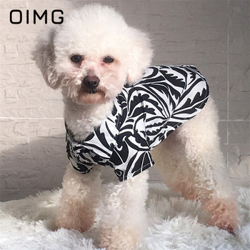 OIMG Άνοιξη Νέα Ζακέτα για κατοικίδια Ρούχα πέτο Βαμβακερά εμπριμέ μπλουζάκια για κουτάβι Shih Tzu Bichon Schnauzer Πολύχρωμα ρούχα για μικρά σκυλιά