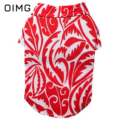OIMG kevad uus lemmiklooma kardigan riided rev Puuvill trükitud kutsikasärk Shih Tzu Bichon šnautser Mitmevärviline väikeste koerte rõivas