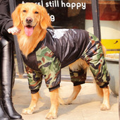 Zimska pamučna odjeća za crnog velikog psa s četiri noge, aljaški labrador, kombinezoni za pse srednje i velike veličine, kostim za pse