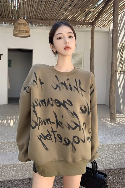 Dámsky tehotenský sveter s dlhým rukávom a potlačou zadarmo