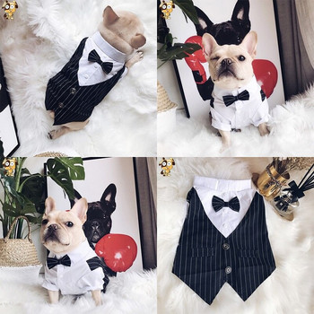 Νέο επίσημο μπλουζάκι γάμου για σκύλους Gentleman για μικρά σκυλιά Παπιγιόν Ρούχα σκύλου σμόκιν Χριστουγεννιάτικο κοστούμι για κατοικίδιο για σκύλο γάτα