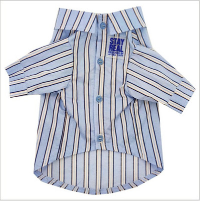 3 värvi Koerte riided Uued lemmikloomade särgid Kevadriided koertele kassidele Väike kutsikate kampsun Šnautser Akita Mops triibuline särk lemmikloomale