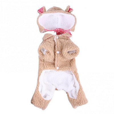 Rudens žiemos augintinio šuniuko vilnos kepurė Keturių kojų šiltų šunų drabužių komplektas