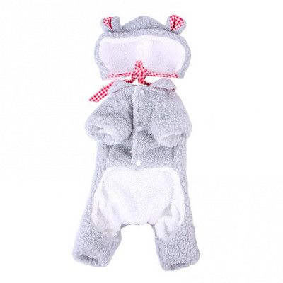 Rudens žiemos augintinio šuniuko vilnos kepurė Keturių kojų šiltų šunų drabužių komplektas