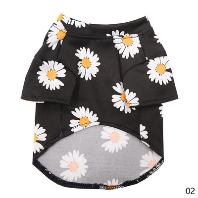 Oblečenie pre psov, tričko s motívom sedmokrásky pre malé a stredné psy, šteňací kabát, jar/leto, cestovný outfit, látkový plyšový bišónok, čivava
