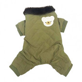 Stiilne sügistalvine plüüs neljajalgsete koerte riided ühevärvilised lemmiklooma talveriided kaelarihm Terry lemmikloomatarbed