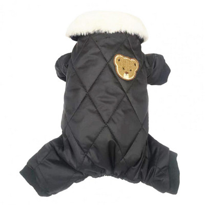 Stiilne sügistalvine plüüs neljajalgsete koerte riided ühevärvilised lemmiklooma talveriided kaelarihm Terry lemmikloomatarbed