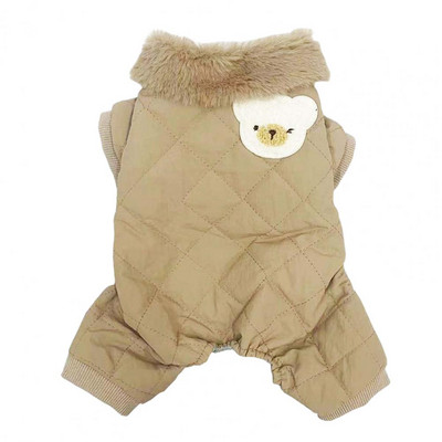 Stiilne sügistalvine plüüs neljajalgsete koerte riided ühevärvilised lemmiklooma talveriided kaelarihm Terry lemmikloomatarbed