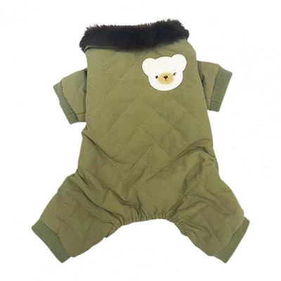 Stiilne sügistalvine plüüs neljajalgsete koerte riided ühevärvilised lemmiklooma talveriided kaelarihm Terry lemmikloomatarbed