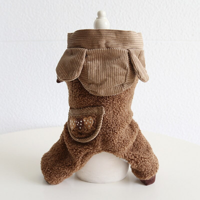 Rudi gobtuvai Šunims Drabužiai šuniukas Stori Šilti Maži Šunys Drabužiai Katė Žieminis Meškiukas Vilna Mielas Kostiumas Kawaii Naminių gyvūnėlių gaminiai