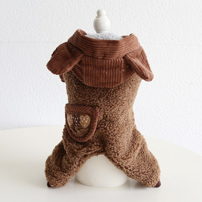 Rudi gobtuvai Šunims Drabužiai šuniukas Stori Šilti Maži Šunys Drabužiai Katė Žieminis Meškiukas Vilna Mielas Kostiumas Kawaii Naminių gyvūnėlių gaminiai