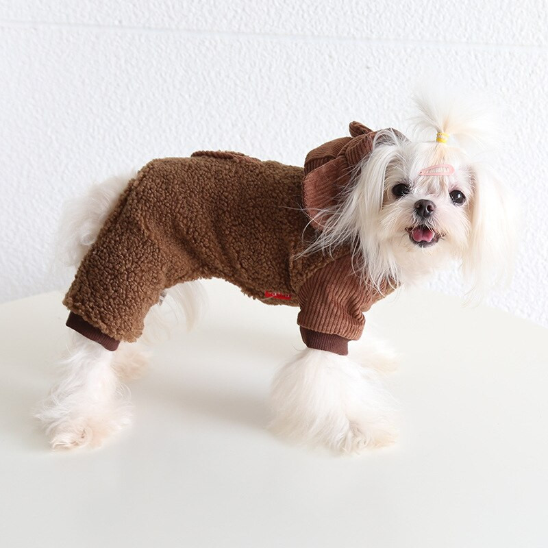 Rudi gobtuvai Šunims Drabužiai šuniukas Stori Šilti Maži Šunys Drabužiai Katė Žieminis Meškiukas Vilna Mielas Kostiumas Kawaii Naminių gyvūnėlių gaminiai