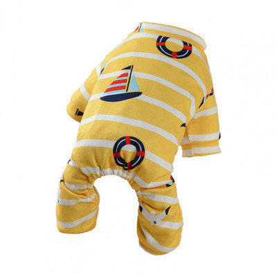 Păr non-lipicios, elegant, cu dungi, pijamale pentru animale de companie, haine minunate pentru casă, pentru interior