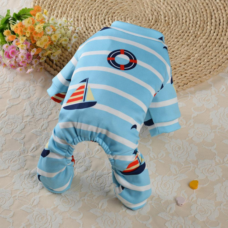 Păr non-lipicios, elegant, cu dungi, pijamale pentru animale de companie, haine minunate pentru casă, pentru interior