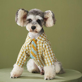 Drabužiai naminiams gyvūnėliams rudeniniai ploni gėlėti marškinėliai šuniui Teddy VIP korgis šnauceris katės šunų marškinėliai mažiems ir vidutinio dydžio šunims