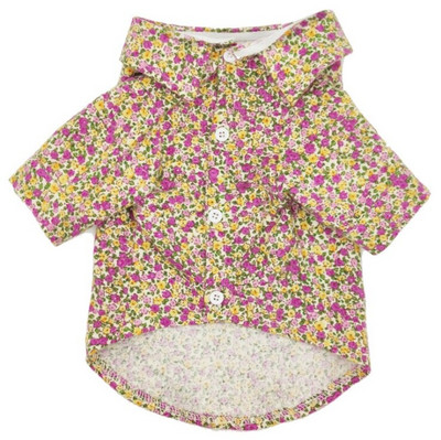 Drabužiai naminiams gyvūnėliams rudeniniai ploni gėlėti marškinėliai šuniui Teddy VIP korgis šnauceris katės šunų marškinėliai mažiems ir vidutinio dydžio šunims