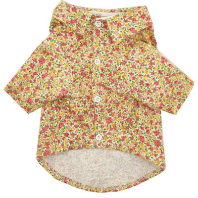 Drabužiai naminiams gyvūnėliams rudeniniai ploni gėlėti marškinėliai šuniui Teddy VIP korgis šnauceris katės šunų marškinėliai mažiems ir vidutinio dydžio šunims