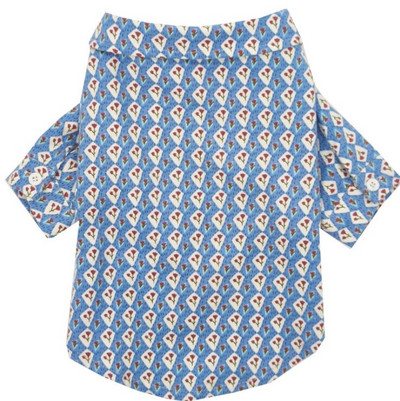 Drabužiai naminiams gyvūnėliams rudeniniai ploni gėlėti marškinėliai šuniui Teddy VIP korgis šnauceris katės šunų marškinėliai mažiems ir vidutinio dydžio šunims