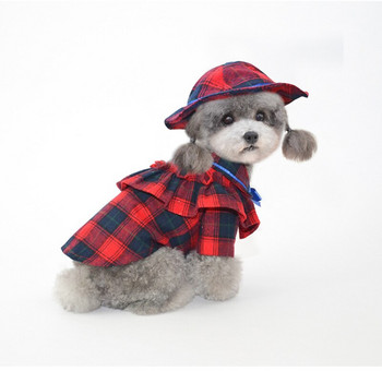 Χειμερινό πουκάμισο σκύλου με καπέλο σκύλου Καπάκι γάτα κουτάβι Μικρά ρούχα σκυλιών Yorkshire Pomeranian Poodle Bichon Ρούχα για κατοικίδια Dropship Παλτό για σκύλους