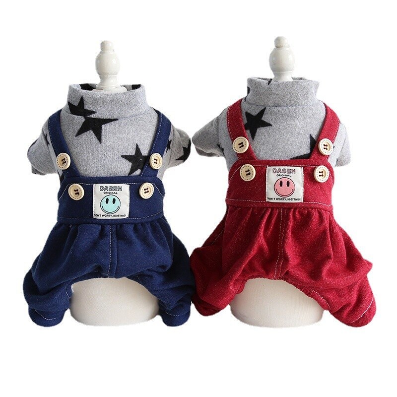 Big Smiley Päťhviezdičkové štvornohé oblečenie 2022 Jesenné a zimné oblečenie pre mačky Oblečenie pre domáce zvieratá Oblečenie pre psov Oblečenie pre domáce zvieratá