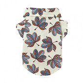 Πουκάμισο κατοικίδιων ζώων με πέτο γιακά Ανθεκτικό στο ξεθώριασμα Keep Warmth Καλοκαίρι Μικρός σκύλος πουκάμισο με φύλλα σφενδάμου παραλίας Ρούχα για κατοικίδια για εξωτερικούς χώρους