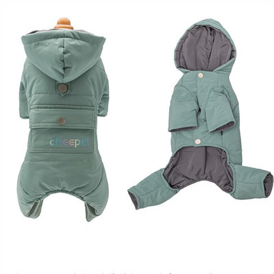 Lemmikloomade talveriided Koerarõivad Väikese koera kostüüm Jumpsuit Paks soe mantel jakk Yorkshire Pommeri puudli kutsika rõivad