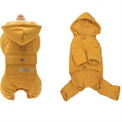 Lemmikloomade talveriided Koerarõivad Väikese koera kostüüm Jumpsuit Paks soe mantel jakk Yorkshire Pommeri puudli kutsika rõivad