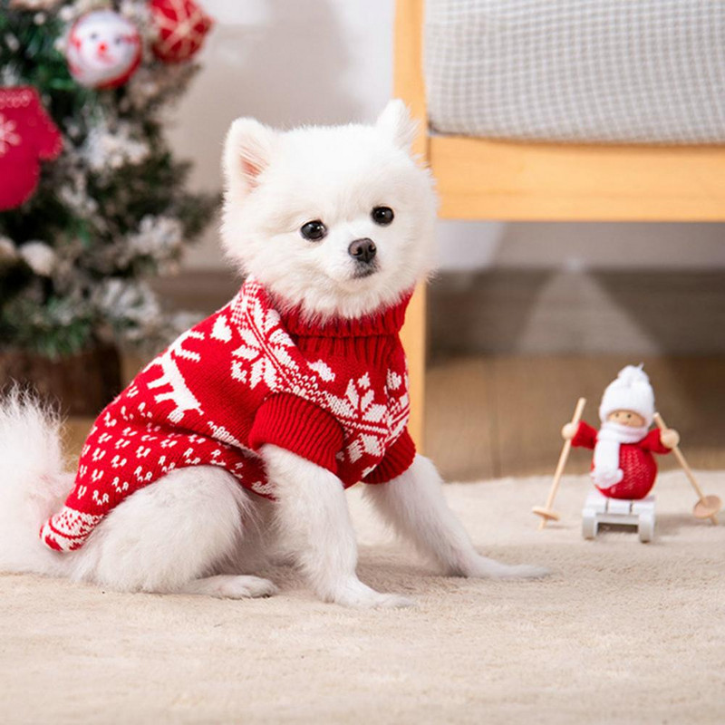 Keep Warm Turtleneck imprimeu desene animate cu două picioare pisică câine pulover pulover articole pentru animale de companie