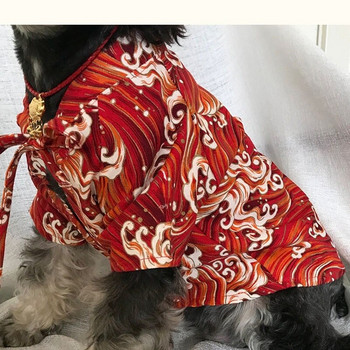 Кимоното за дрехи за домашни кучета Дрехи за домашни любимци Риза за котки Дрехи за малки кучета Шнауцер Чихуахуа Теди Пролетно облекло за домашни любимци